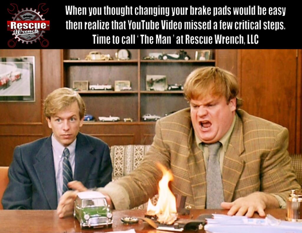 Rescue Wrench LLC Chris Farley Brake Pad Ad Rescue Wrench LLC Chris Farley Brake Pad Ad